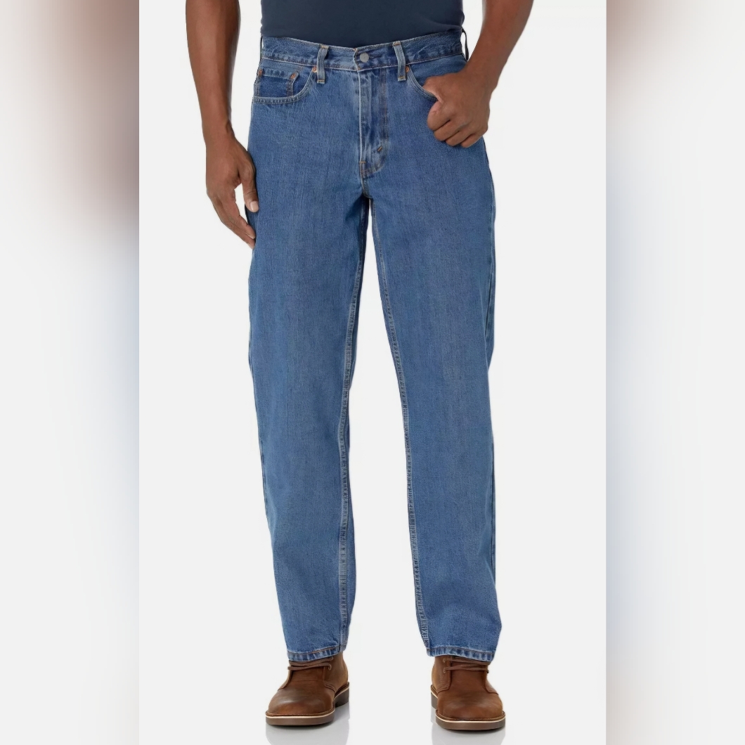 Levis Mens 550 Relaxed Fit Jeans Standard Stonewash Brand New